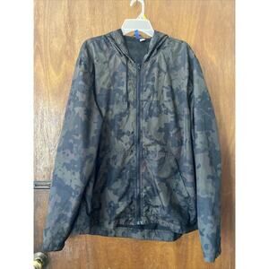 divided hm mens H&M Brown Black Army Green Camo Wind Breaker XL Extra Large Nice